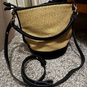 Mango Stylish Black and Tan Women's Bag